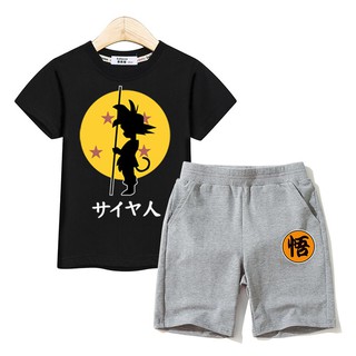 เสื้อยืดเด็ก+กางเกงขาสั้นลำลอง Dragon Ball boys set kids clothes