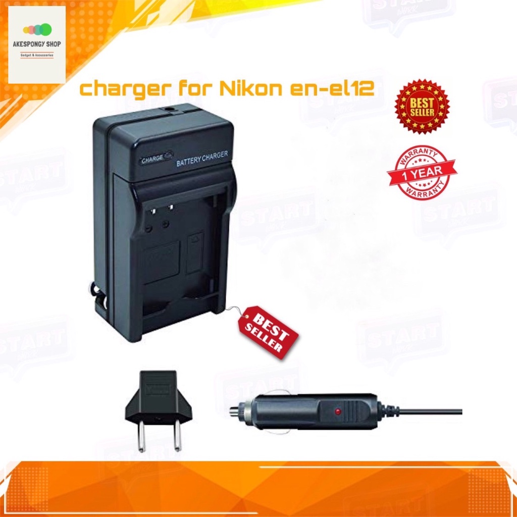 ที่ชาร์จแบตกล้อง Camera Charger Battery for Nikon EN-EL12 Charger For Nikon MH-65 S6100 S9100 P300 ร