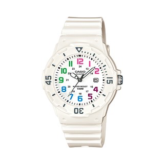 Casio นาฬิกาข้อมือผู้หญิง  สีขาว สายเรซิ่น รุ่น LRW-200H,LRW-200H-7B,LRW-200H-7BVDF