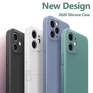 เคสซิลิโคนเหลวเหลวซิลิโคนทรงสี่เหลี่ยมหรูหราสำหรับ เคส iPhone 11 Pro max XS Max X XR 7 8 6s Plus se 2020