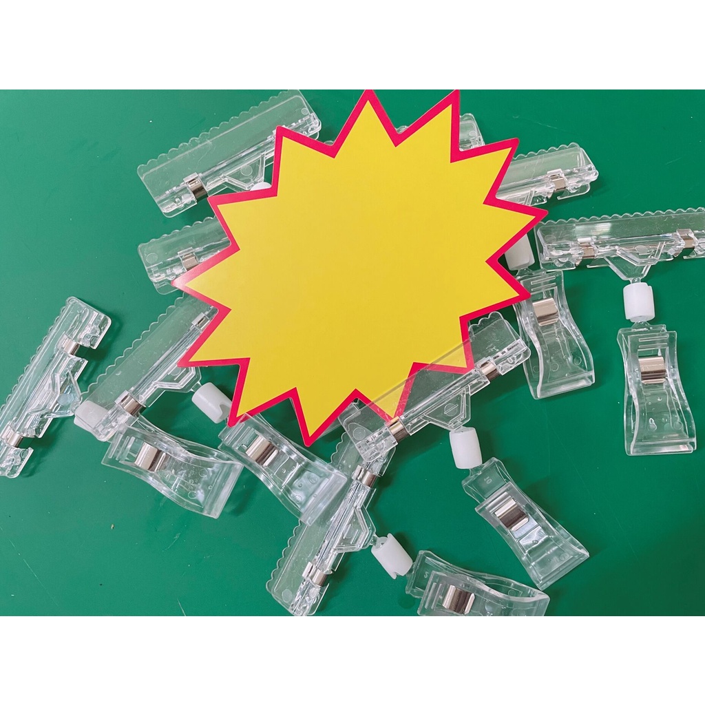 ป้ายราคา ที่หนีบป้ายราคา ป้ายโฆษณาสินค้า คลิปหนีบป้ายราคา–POP Advertising Clip Supermarket Pop Display Clip 8x11cm/8×16