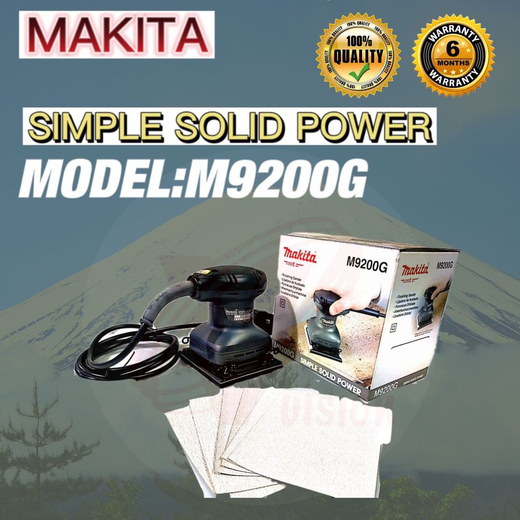MAKITA M9200G FINISHING ORBITAL SANDER 180W (M 9200 G)