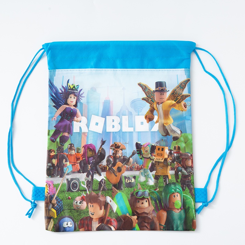 เกม Roblox การ์ตูน Drawstring กระเป๋าโรงเรียนกระเป๋าเป้สะพายหลังสําหรับชายหญิง Satchel Bundle Rucksack เด็กวันเกิดกระเป๋าเด็กกระเป๋าเป้สะพายหลัง