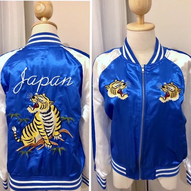 SUKAJAN Jacket แท้ จากญี่ปุ่น ลายเสือปักทั้งตัว มือ2 สภาพดีมาก ใส่1ครั้ง ขอส่งต่อ พร้อมส่ง