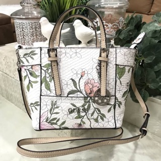 GUESS MINI PRINTED FLOWERS CROSS BODY BAG