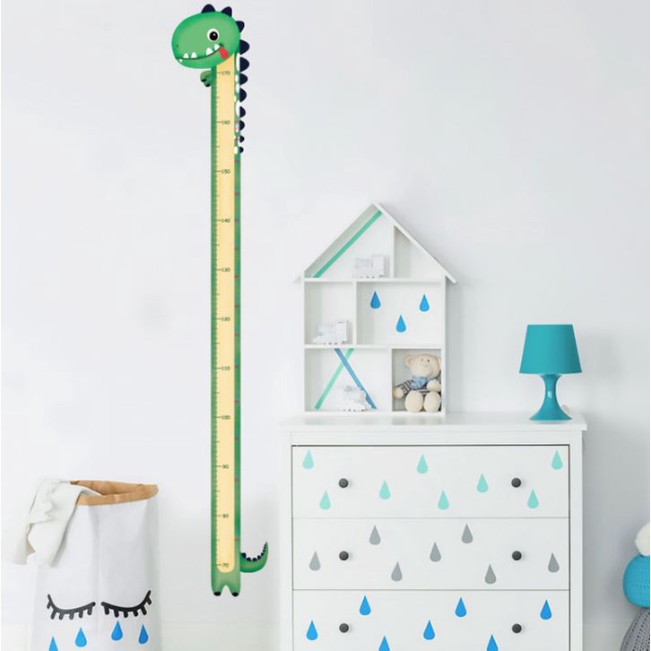 สติ๊กเกอร์วัดส่วนสูง แผ่นวัดส่วนสูงเด็ก ที่วัดส่วนสูง Wall Sticker for kids แถมฟรีปากกาเมจิคลบได้
