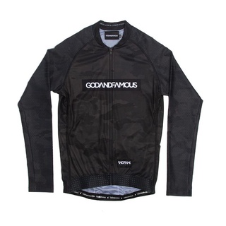 Supersport เสื้อกีฬาแขนยาว ลาย God &amp; Famous Road Bike Jerseys สําหรับขี่จักรยาน