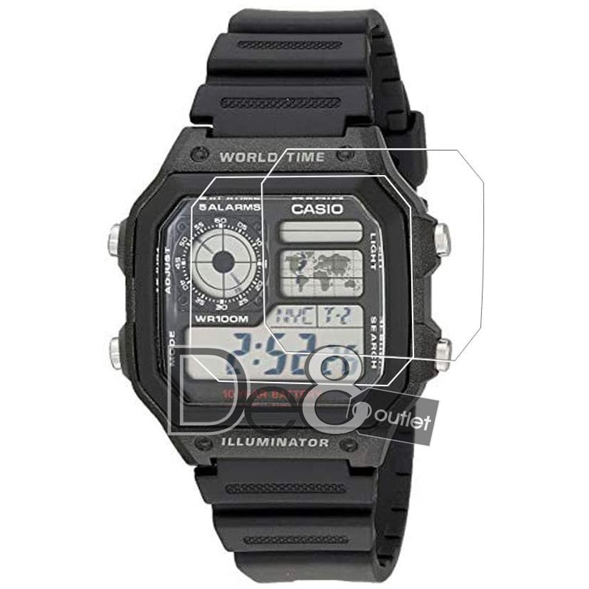 (Bukan Jam) [2 ชิ้น] Casio AE-1200 / AE-1300WH / WS-1600H ฟิล์มกันรอยหน้าจอนาฬิกา (ไม่ใช่กระจกนิรภัย