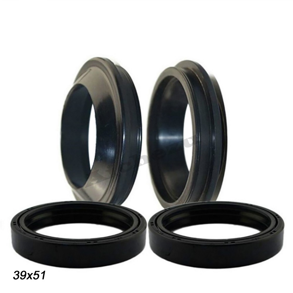รถจักรยานยนต์ 39x51x8/9.5 มม.ด้านหน้าส้อม Damper ซีลน้ํามันยางโช้คอัพสําหรับ Honda Steed 400 600 Steed VLX400 600