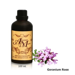 Aroma&amp;More Geranium Rose Essential OIl 100%-น้ำมันหอมระเหยเจอราเนี่ยม โรส 100%, Madagascar 100ML