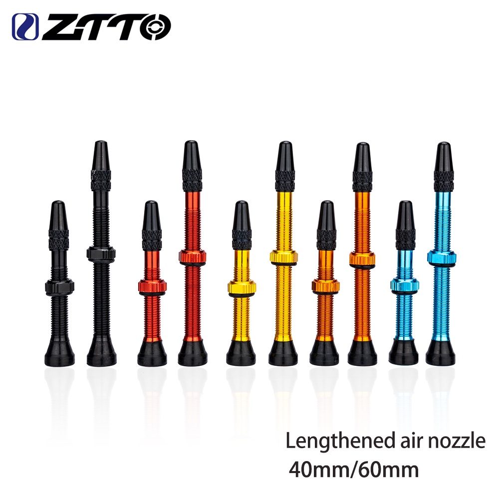 Ztto วาล์วยางรถจักรยาน อะลูมิเนียม F/V Presta ขนาด 40 มม. 60 มม. 80 มม. สําหรับรถจักรยานเสือภูเขา 2 ชิ้น