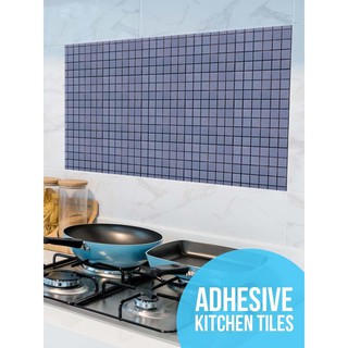 Adhesive kitchen tiles สติ๊กเกอร์ติดผนังลายกระเบื้อง  สติ๊กเกอร์ติดผนัง มีกาวในตัว กันน้ำมันกระเด็น แผ่นกันเปื้อน