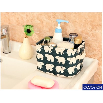 #CC25 ตะกร้า กันน้ำ เก็บของ กล่องเก็บของ พับได้ ขนาดเล็ก Small storage basket cartoon ราคา ถูกที่สุด ดีลบีเคเค แกลเลอรีภาพที่ 5