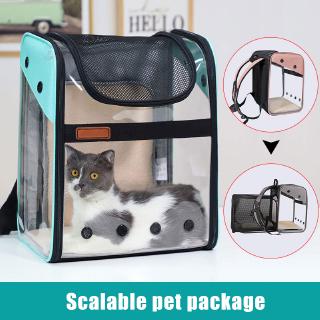 ZFXW Innovative Traveler Backpack Pet Carriers for Cat and Small Dogs Transparent Mesh Breathable Backpack @MY sRyZ