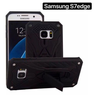 ส่งจากไทย     Case Samsung S7edge เคสซัมซุง S7EDGE เคสนิ่มTPU เคสหุ่นยนต์ เคสไฮบริด มีขาตั้ง เคสกันกระแทก