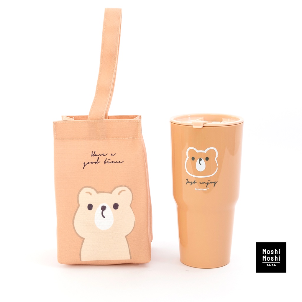 Moshi Moshi แก้วน้ำพลาสติกลายน่ารักพร้อมกระเป๋า มีฝาปิด ขนาด 750 ml. รุ่น 7100010416-0421 #6