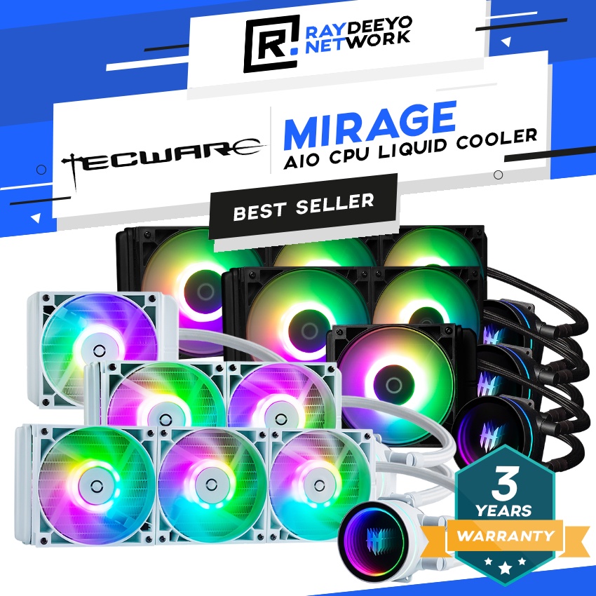 Tecware Mirage AIO RGB น้ํายาหล่อเย็น (120/240/360) (LGA 1700) [เลือกขนาดได้]