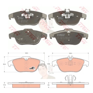 GDB1738 ผ้าเบรค-หลัง(TRW) (เนื้อผ้า COTEC) BENZ C180, C280 CDI W204 /BENZ C200, C230, C320 CDI W204 (2 fitting spring...