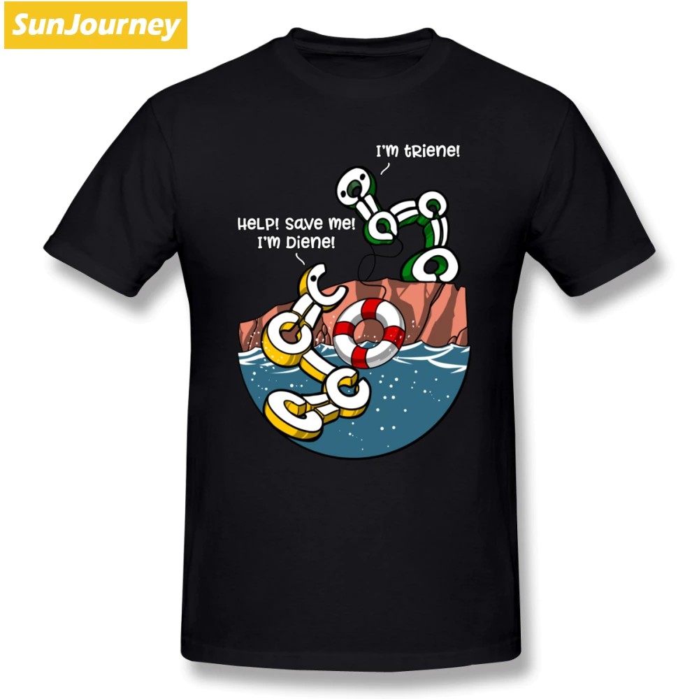 Funny Organic Chemistry Pun Diene And Triene Men T Shirt DropShipping Couple O-neck Cotton Short Sleeve Men's Shirts