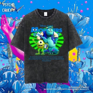 เสื้อยืด ขนาดใหญ่ พิมพ์ลาย Psycho Crucify Monsters University | หินล้างทําความสะอาด | เสื้อยืด ลายการ์ตูน | เสื้อยืด ขนา