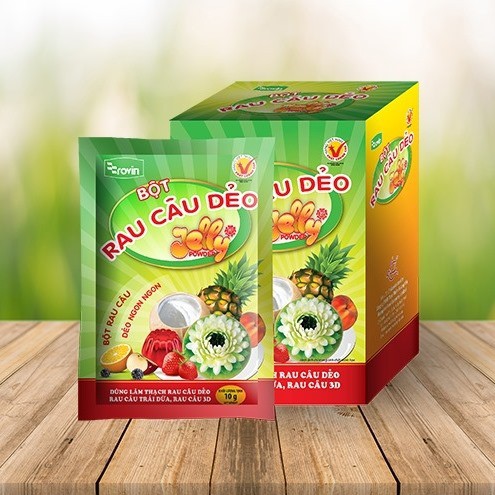 จัดชุดราคาส่ง 5 ซอง ผงวุ้น 3 มิติผงวุ้นเวียดนาม ตรา Rovin (Bot Rau Cau) Jelly 3D Powder