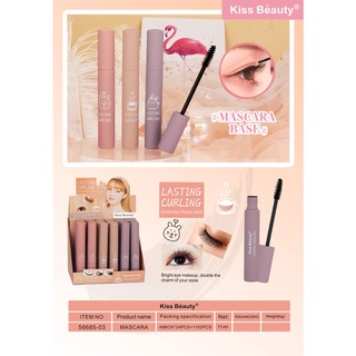 No.56685-03 มาสคาร่า Kiss Beauty  mascara ปัดง่าย ขนคิ้วฟู ขนตาเด้ง ติดทนนาน หนาธรรมชาติสีดํา สไตล์ธรรมชาติ ขนาด 11ML