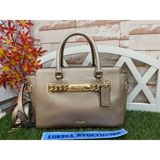 COACH แท้ 💯% BLAKE CARRYALL 25 IN BUBBLE LEATHER 39847