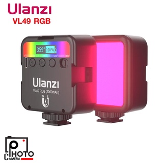 Ulanzi VL49 RGB ไฟติดหัวกล้อง 360 สี (LED 2500K-9000K) มาพร้อมแบตเตอรี่ในตัว