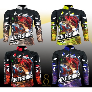 Setสี 6  สีมี 4 สี📌_เสื้อตกปลา,เสื้อปั่นจักรยาน Go Fishing กันแสงUV ผ้านิ่ม เบา,ใส่สบาย,ระบายอากาศดี (สินค้าพร้อมส่ง)