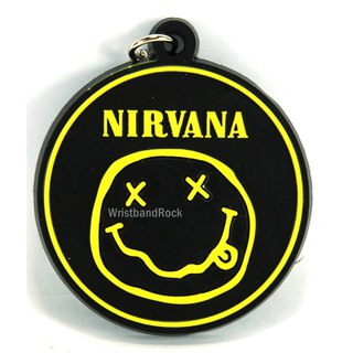 NIRVANA พวงกุญแจ ยาง เท่ๆ  เนอร์วานา ร็อค พังค์ เมทัล ไม่เท่คืนได้ NIR53