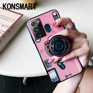 เคสโทรศัพท์มือถือซิลิโคน ลายกล้อง พร้อมขาตั้ง สำหรับ Samsung Galaxy Note 20 Ultra 5G