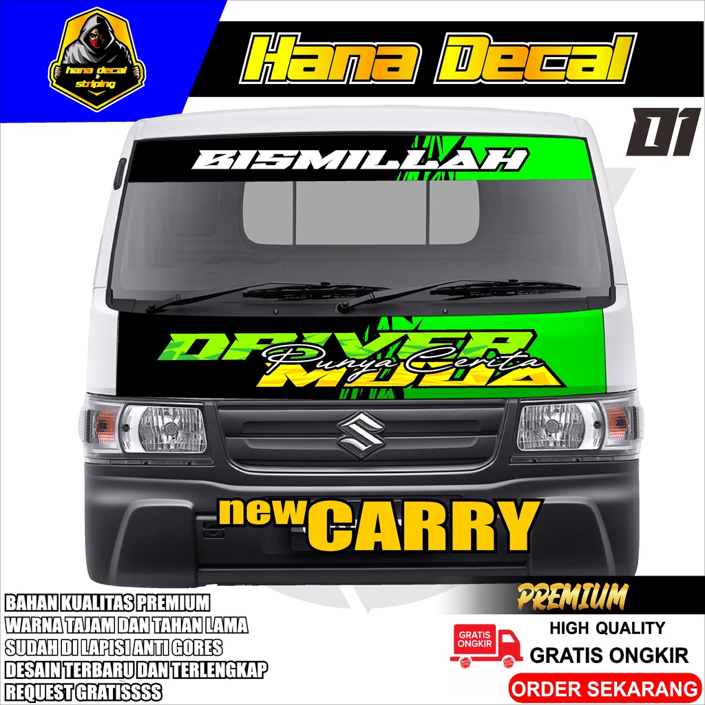 ใหม่ CARRY PIC UP FRONT CABIN DECAL STICKER CODE 01