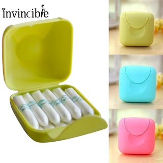 [Random Color] 1Pcs Portable Mini Tampons Storage Box/ Multifunctional Jewelry Tampon Container/ Travel Organizer