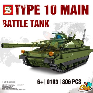 ชุดตัวต่อ รถถังทหาร BATTLE TANK พร้อมมินิฟิกเกอร์ทหาร SY0103 จำนวน 806 ชิ้น