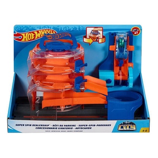 Hot Wheels City Super Spin Dealership รางรถ ฮอทวิล ชุดราง Hotwheels ชุดโรงเก็บรถ ราง