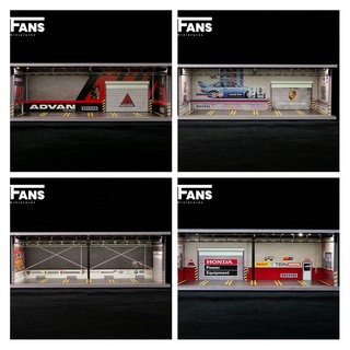 G-Fans 1:64 โมเดลไดโอราม่าแบบประกอบ Led สําหรับ Honda/Advan