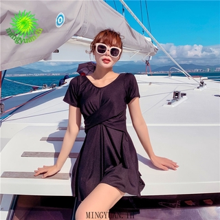 ( Mingyuan ) New conservative skirt-style one-piece loose swimsuit