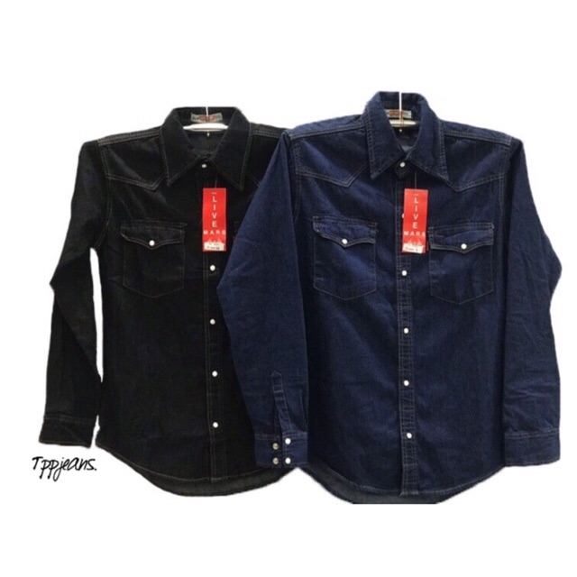 Men Shirts Jeans เสื้อเชิ้ตผ้ายีนส์ นิ่มใส่สบาย ทรงสลิม เข้ารูป สำหรับผู้ชายครับ ราคา ถูกที่สุด ดีลบีเคเค แกลเลอรีภาพที่ 4