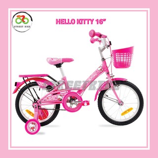 พร้อมส่งจากไทย!!! พิเศษแถม ไฟหน้า-ไฟท้าย LED  LA Bicycle จักรยาน Hello Kitty รุ่น 16" สีชมพู