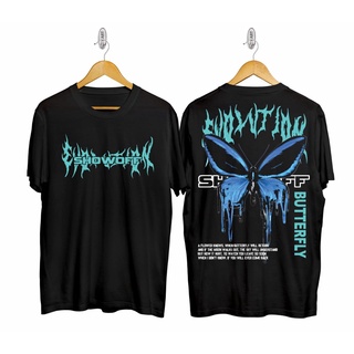 เสื้อยืดผ้าฝ้ายพิมพ์ลายขายดี ใหม่ เสื้อยืดลําลอง แขนสั้น พิมพ์ลายผีเสื้อ แมวโตรก วิวัฒนาการเต็มรูปแบบ สําหรับสตรี