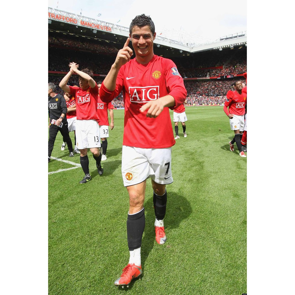 โปสเตอร์ Cristiano Ronaldo คริสเตียโน โรนัลโด Poster Manchester United MUFC Manu แมนเชสเตอร์ยูไนเต็ด