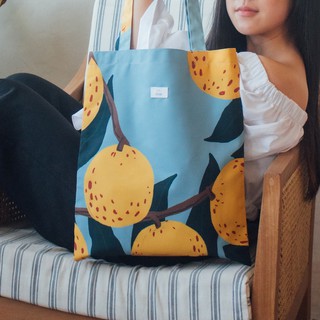 RINA totebag- Juicy Orange (กระเป๋าผ้า กระเป๋าสะพายข้าง กระเป๋าไปเรียน กระเป๋าเคียง  กระเป๋าสะพายไหล่)