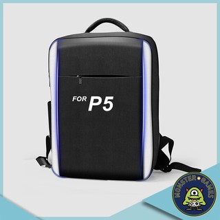 กระเป๋าสะพายหลังสีดำขอบขาว PS5 ใส่เครื่อง PS5 ได้ (เป้)(เป้ ps5)(กระเป๋าเป้)(กระเป๋า ps5)(ps5 bag)(ps5 backpack)