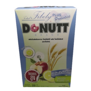 Donutt total fibely plus probiotics 10 ซอง โทเทิล ไฟบีลี่ พลัส โพรไบโอติกส์ ตราโดนัทท์