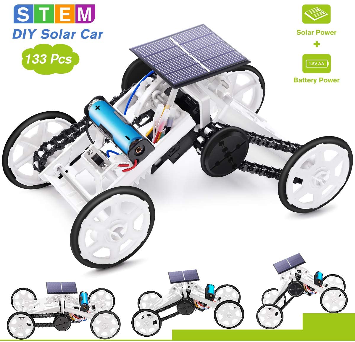 Stem Toys for 810 Year Old Boys, DIY 4WD Car Climbing Vehicle Motor
