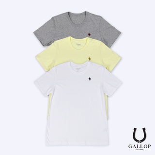 GALLOP : เสื้อยืดคอกลม (1แพค บรรจุ 3 ชิ้น) BASIC -T-SHIRT (Round-necked) รุ่น GN9002S