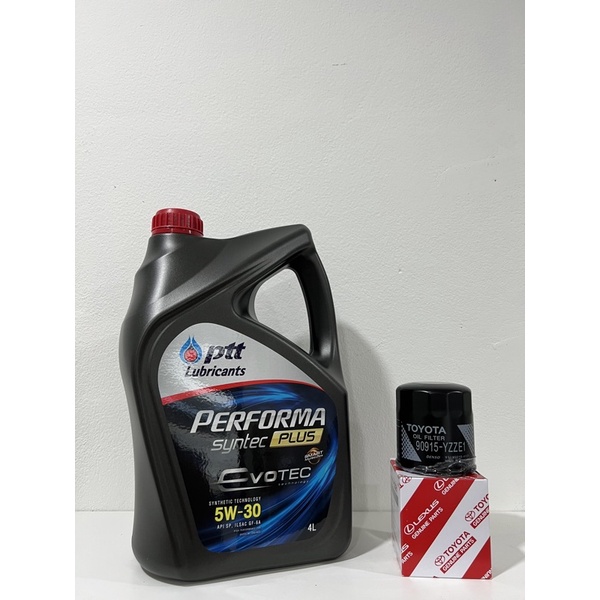 PTT PERFORMA SYNTEC PLUS 5W-30+กรอง Toyotaเก๋งแท้