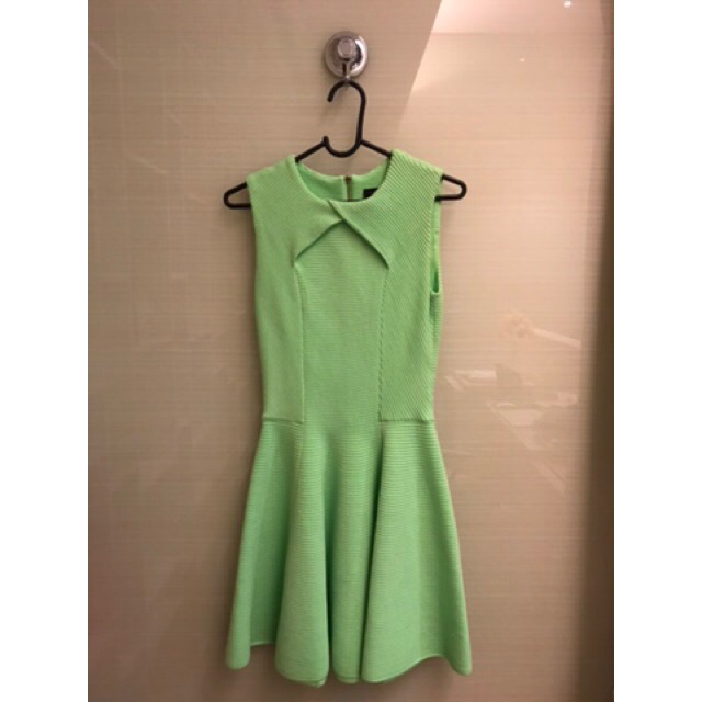 TED BAKER green knitted dress.