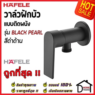 HAFELE วาล์วเปิด-ปิดน้ำแบบก้านโยก รุ่น BLACK PEARL สีดำด้าน วาล์ว ฝักบัว 485.61.054  Single lever shower tap Matte Black