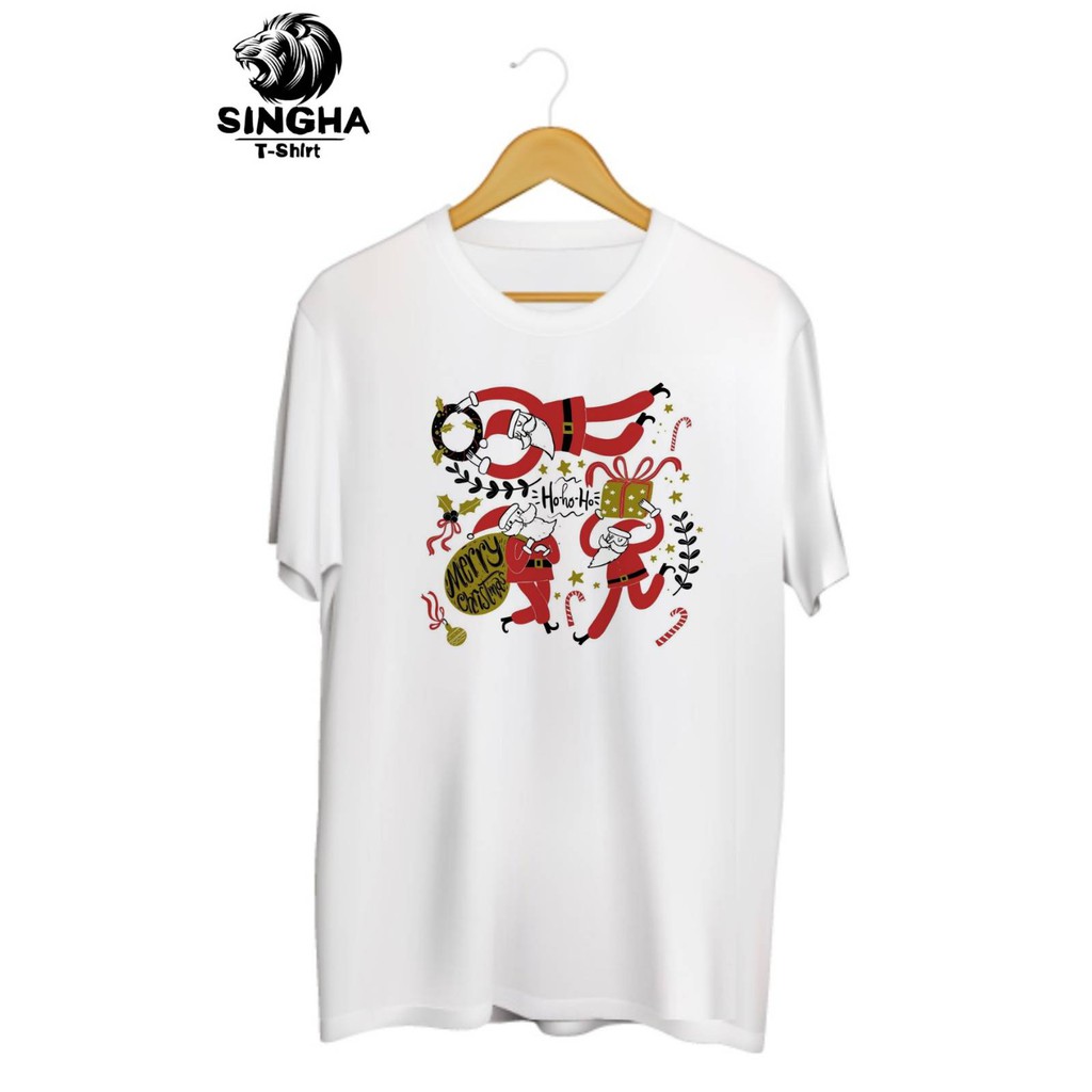 SINGHA T-Shirt Christmas Collection🎄 เสื้อยืดสกรีนลาย HOHO Merry Christmas